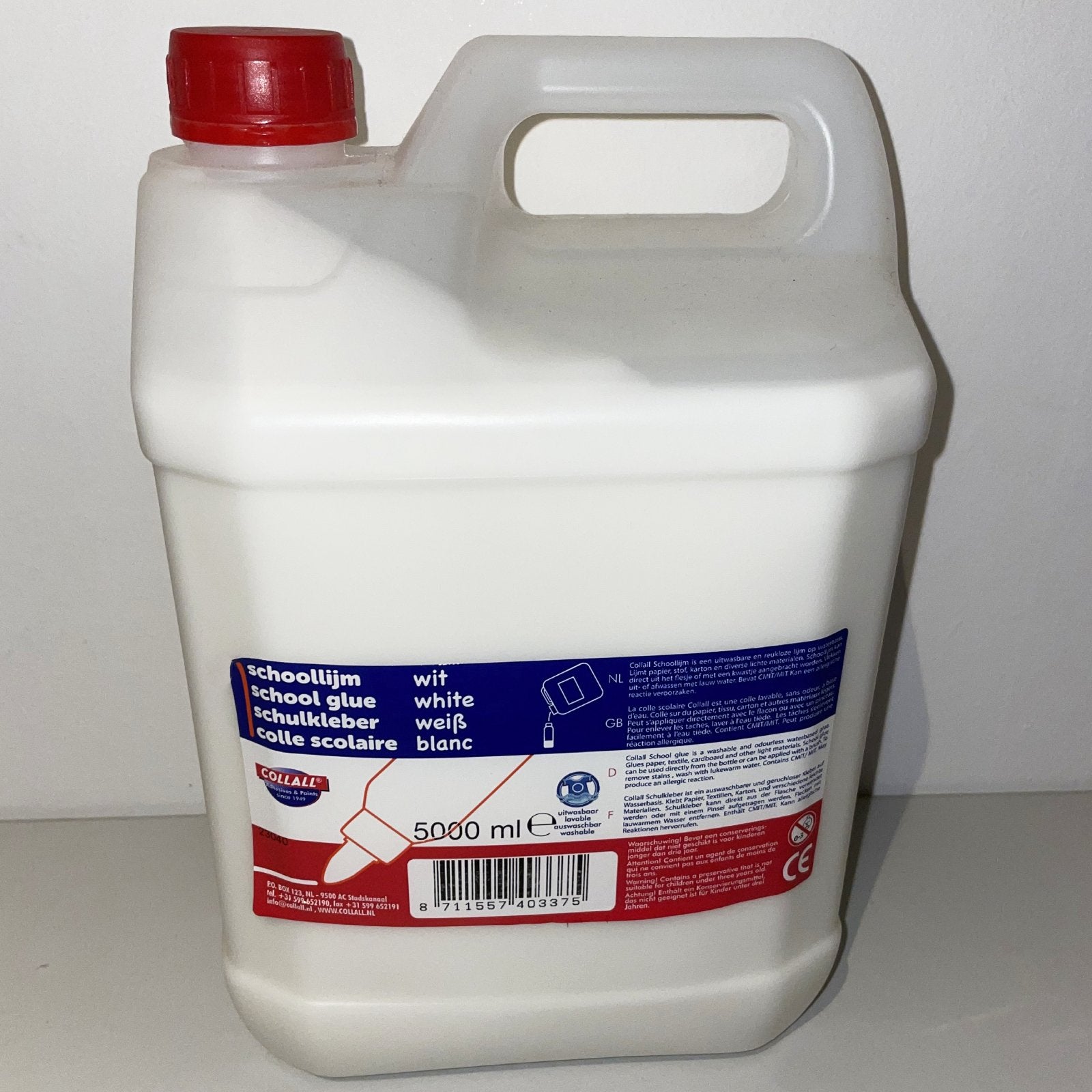 5L Witte Schoollijm / PVA Lijm - voor Slijm & Knutselen, Ophalen, Wit