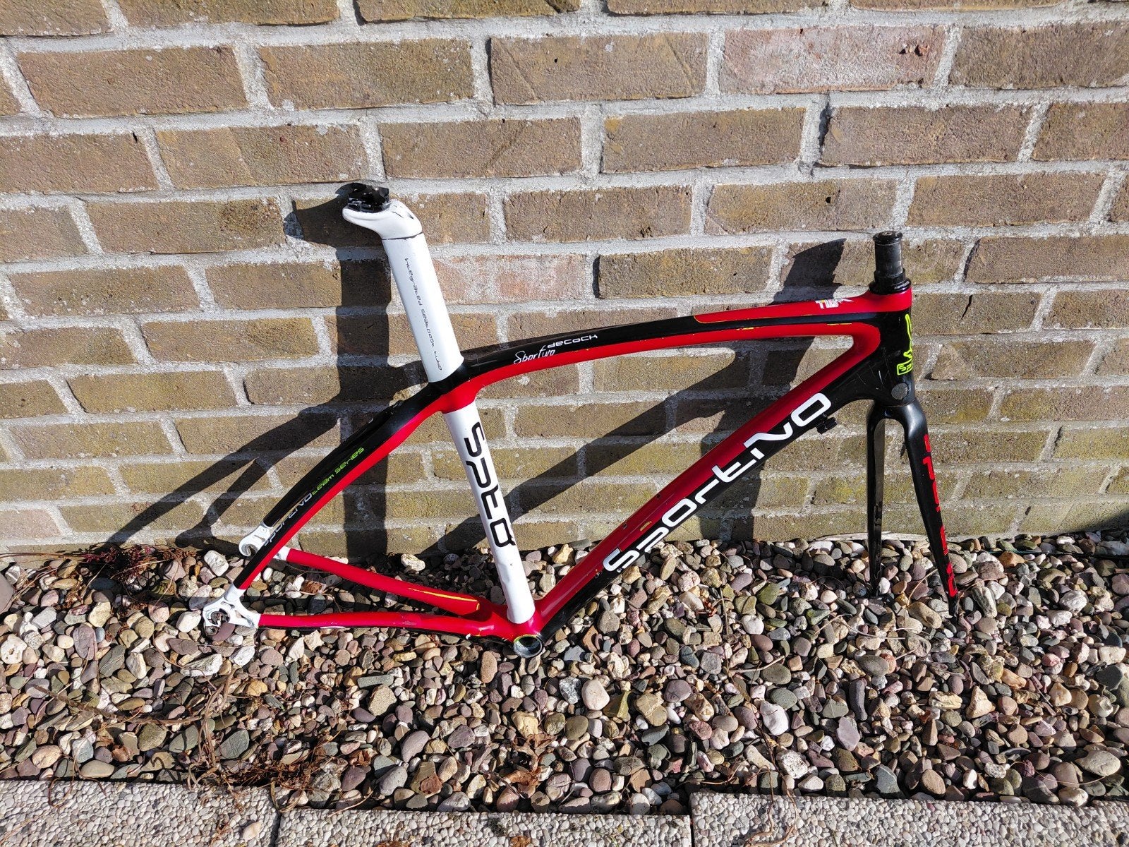 Full carbon Sportivo Fulmine racefietsframe voor project., Ophalen, Gebruikt, Racefiets, Carbon