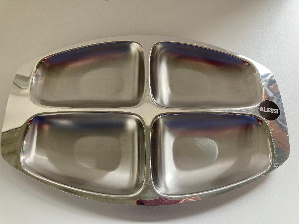 Vintage Alessi serveerschaal, hapjesschotel, design - Carlo, Ophalen of Verzenden