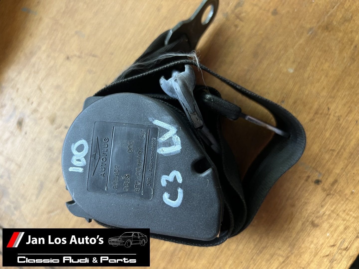 Audi 100 200 C3 typ44 veiligheidsgordel links voor, -, Origine de la pièce connue, Audi, Utilisé