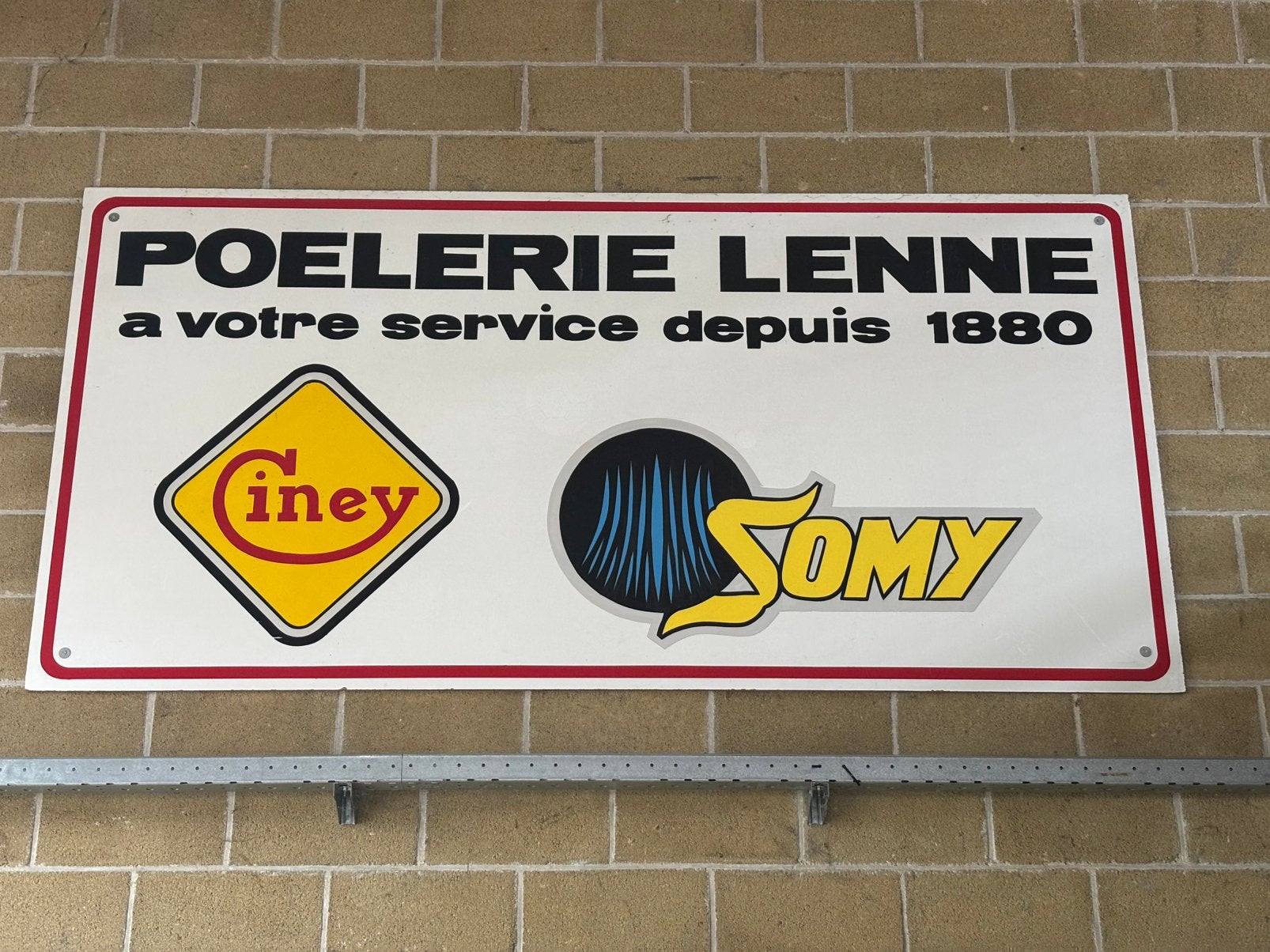 Ancienne enseigne publicitaire en bois, Enlèvement, Utilisé, Panneau publicitaire