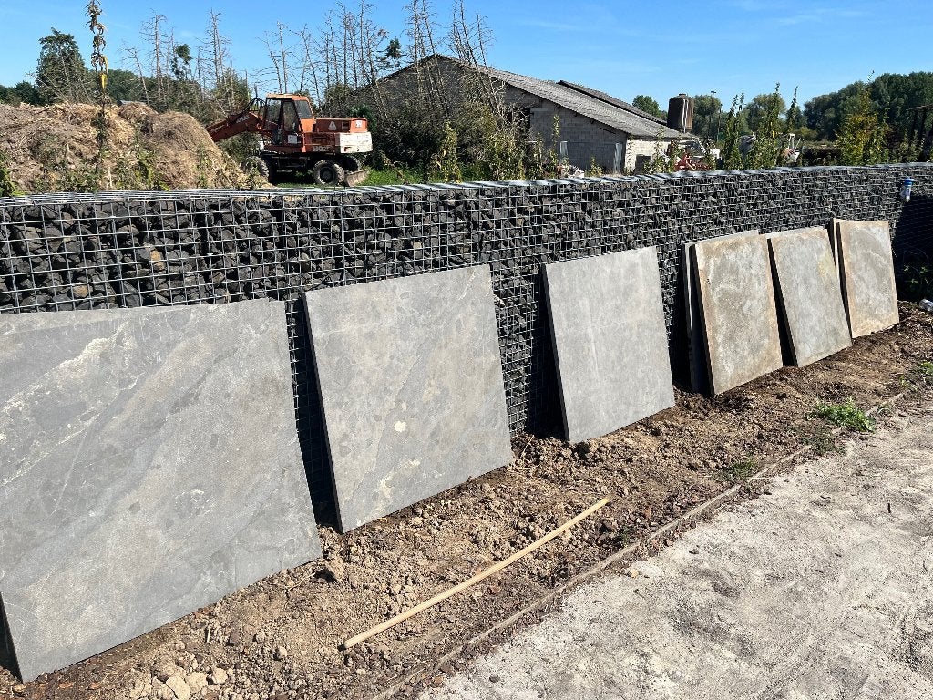 Blauwe steen, Tuin en Terras, Tegels en Klinkers, Ophalen, Gebruikt, 5 tot 10 m², Natuursteen