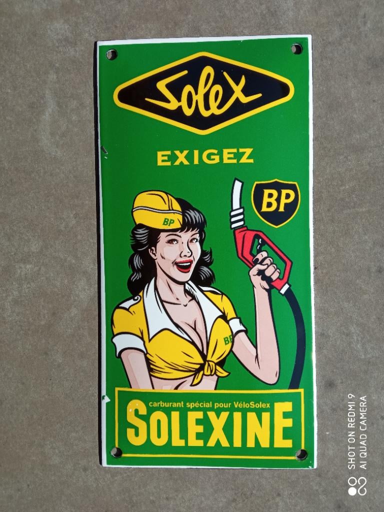 Plaque émaillée BP Solexine huile moteur Solex, Enlèvement ou Envoi, Comme neuf
