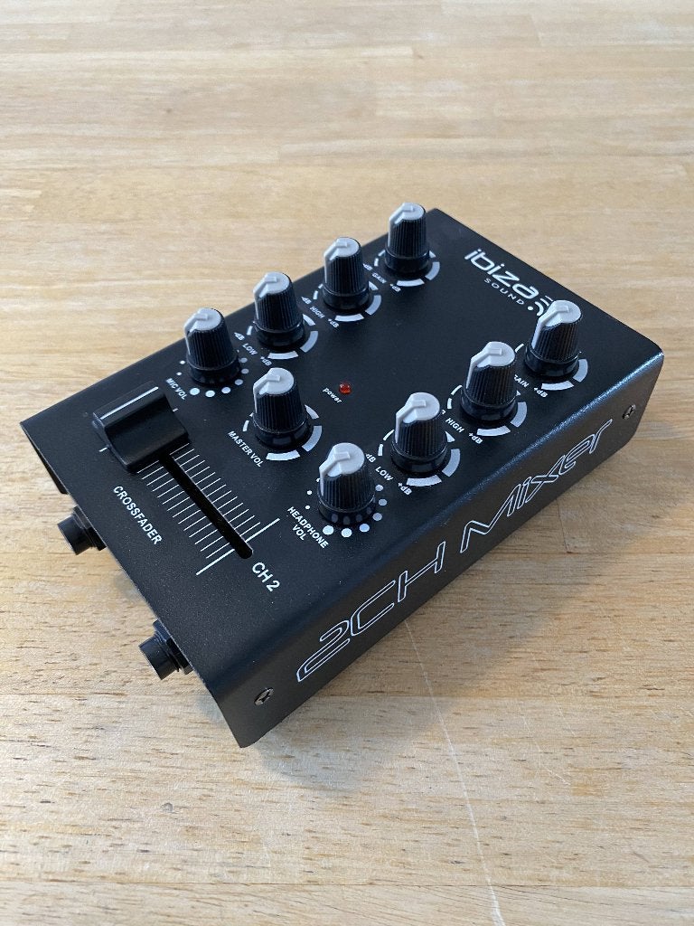 Ibiza Sound MIX500 compacte 2-kanaals DJ mixer, Enlèvement ou Envoi, Comme neuf, Moins de 5 canaux