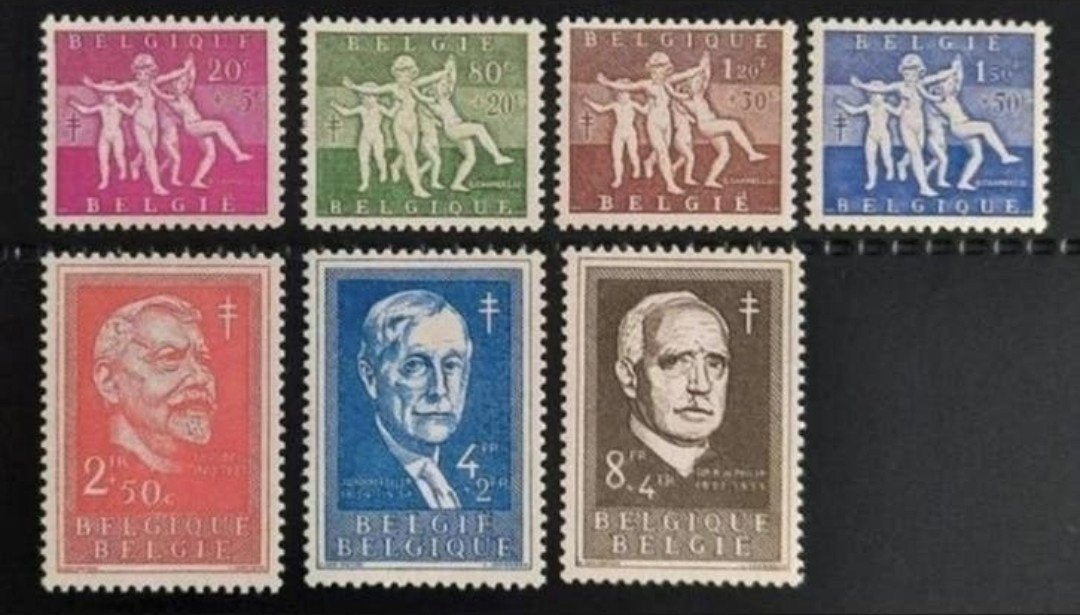 Belgique : COB 979/85 ** Antituberculeux 1955., Sans timbre, Neuf, Enlèvement ou Envoi, Non oblitéré