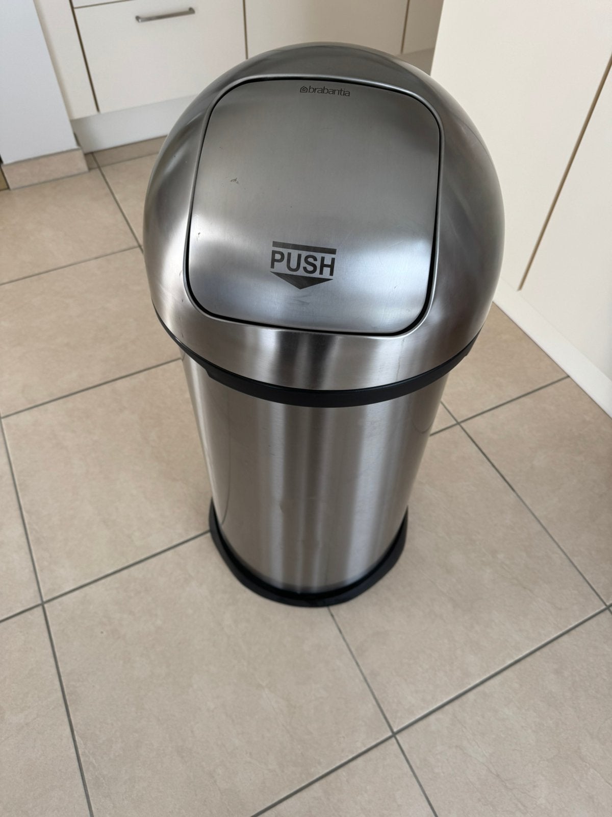 Poubelle Brabantia inox 50l, Ophalen, Zo goed als nieuw, Inox