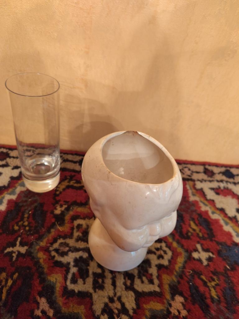 Vase à tête/pot de fleurs vintage, Antiquités & Art, Enlèvement