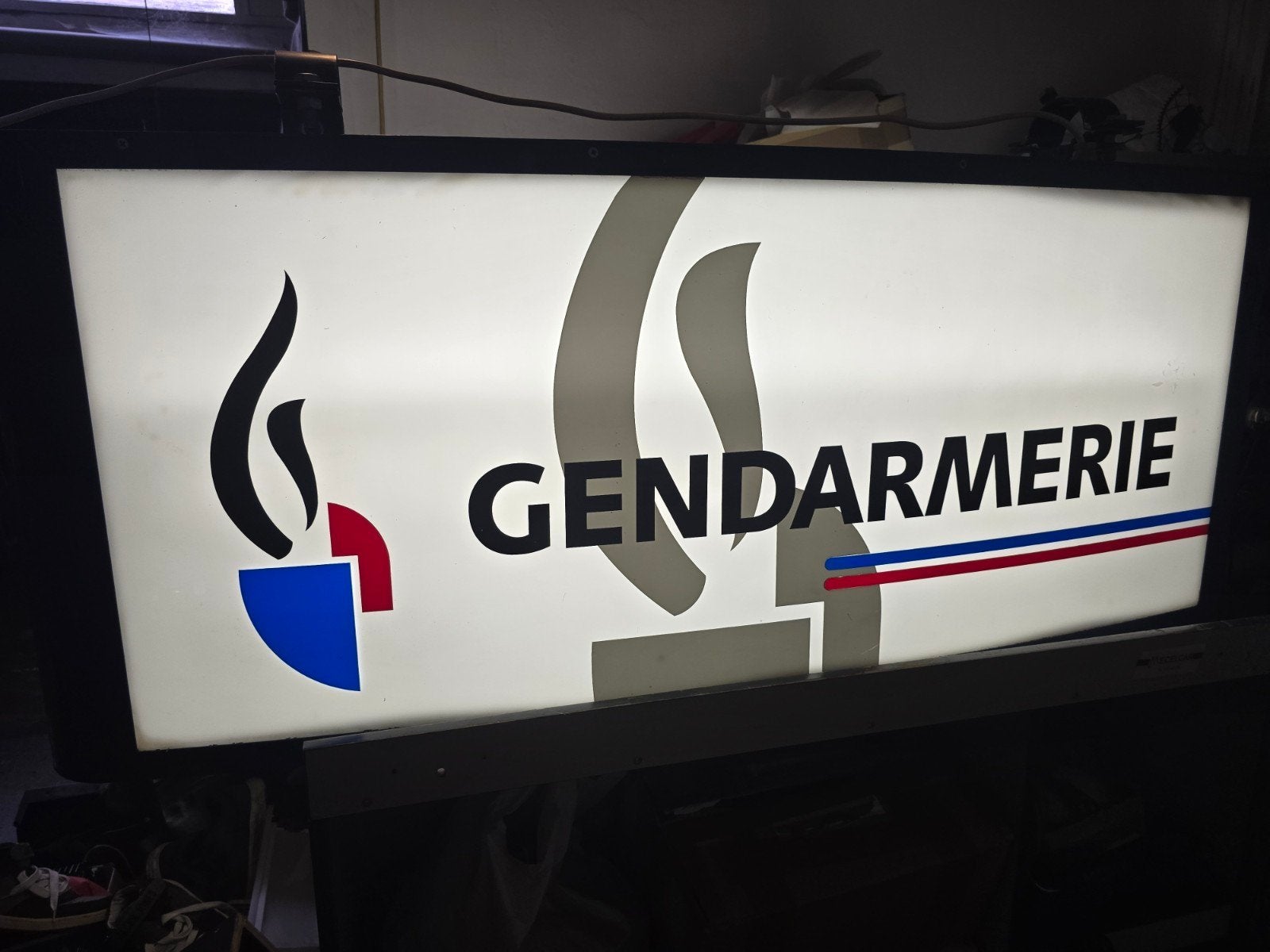 Enseigne de Brigade Gendarmerie Verlicht bord van de RW, Enlèvement, Gendarmerie, Emblème ou Badge