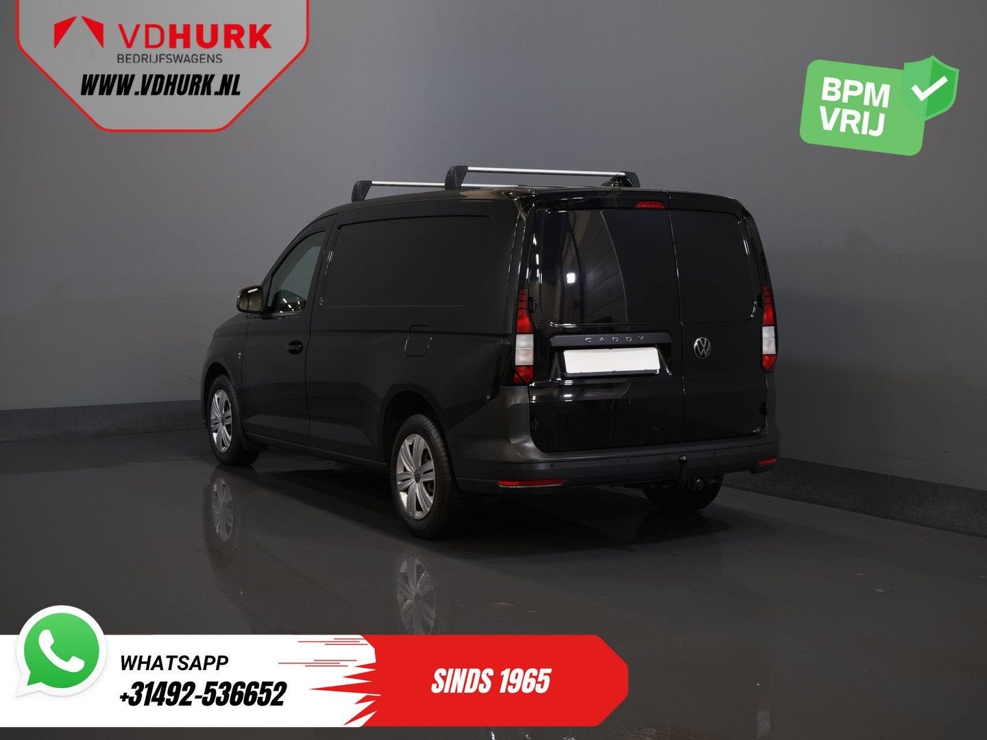 Volkswagen Caddy Cargo Maxi 2.0 TDI 125 pk DSG Aut. Standkac, Automaat, Zwart, Bedrijf, Diesel