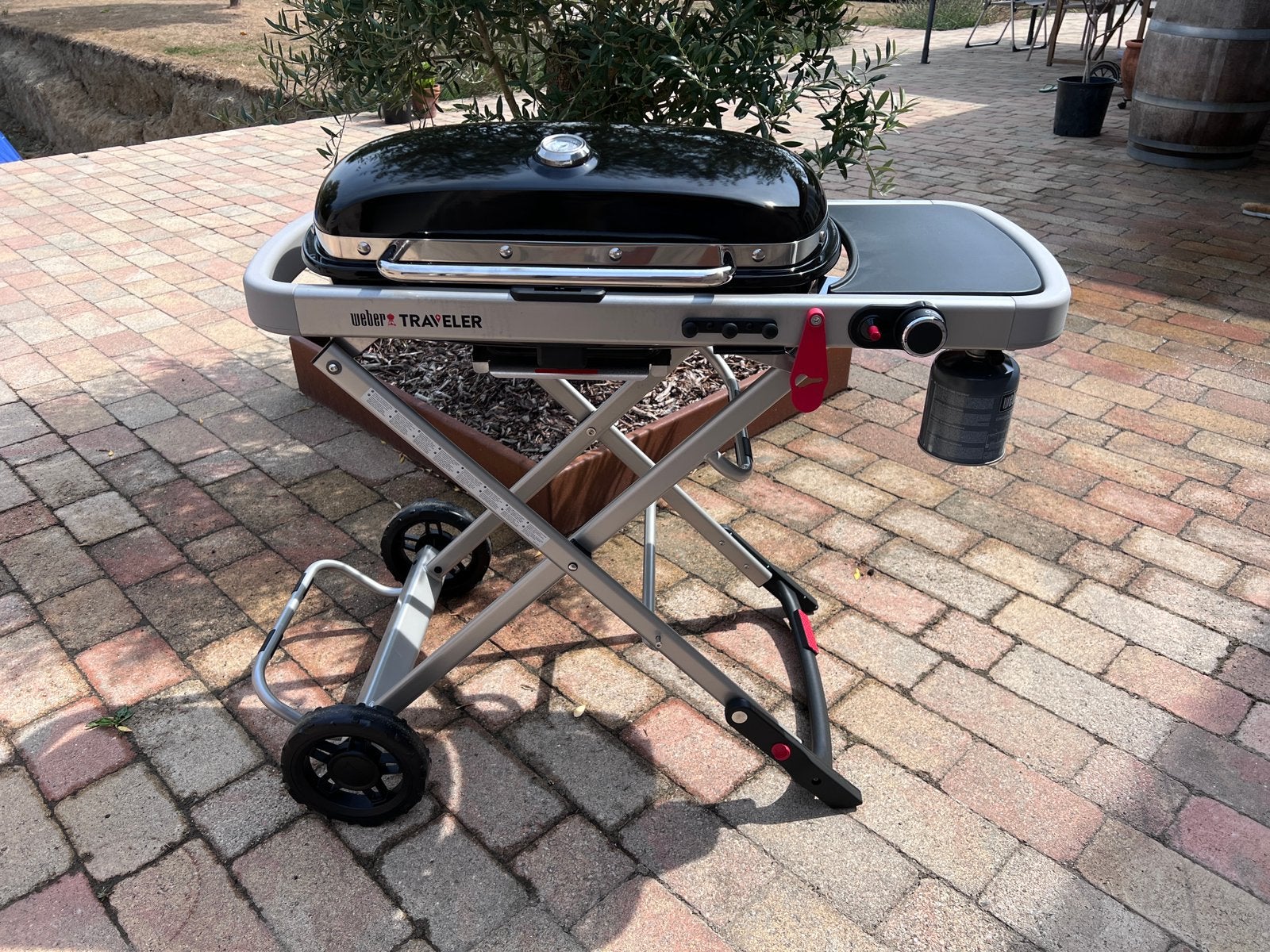 Weber Traveler - als nieuw, Tuin en Terras, Gasbarbecues, Ophalen, Zo goed als nieuw