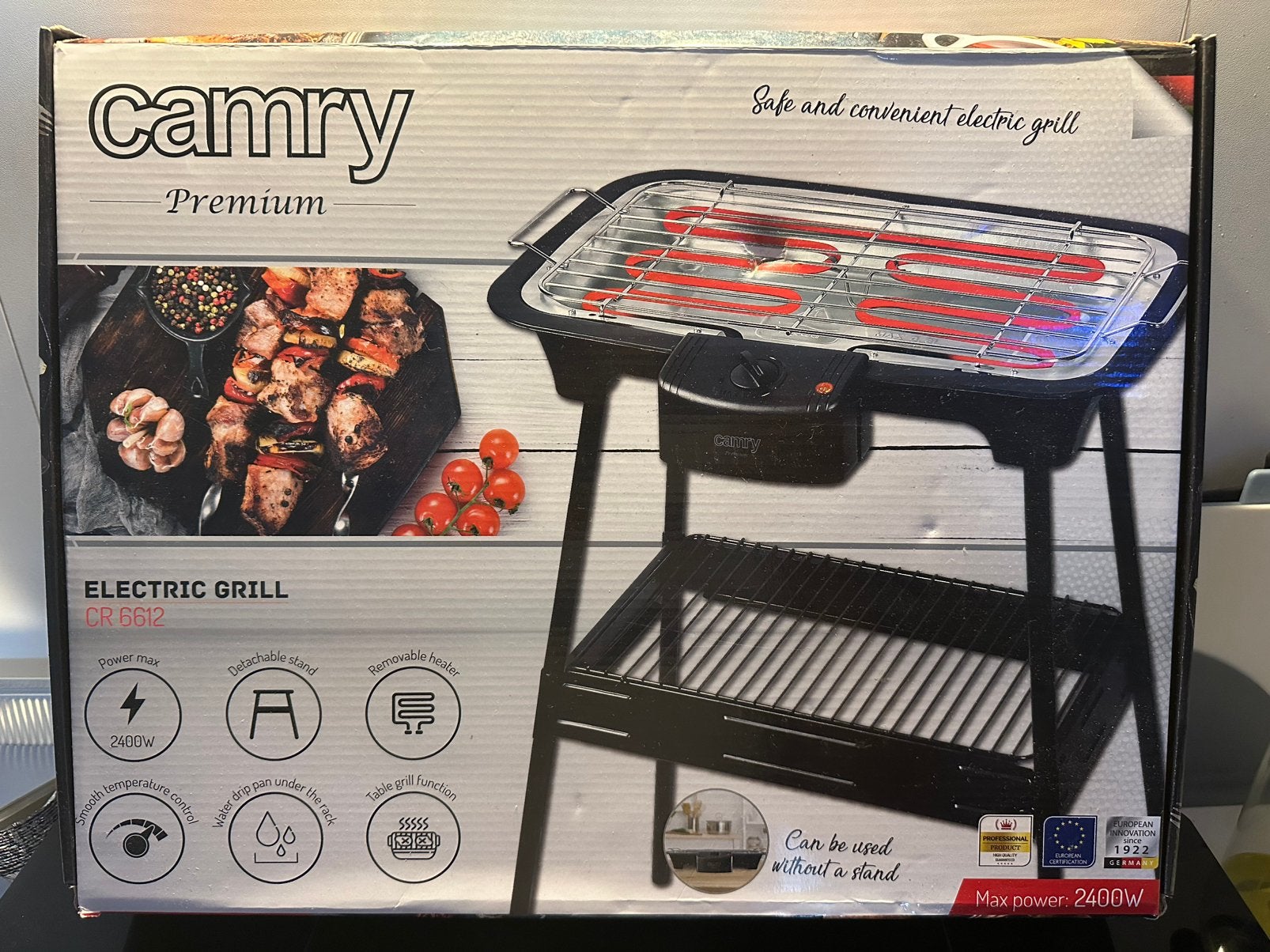 Elektrische BBQ met afneembare grill, Tuin en Terras, Ophalen, Gebruikt