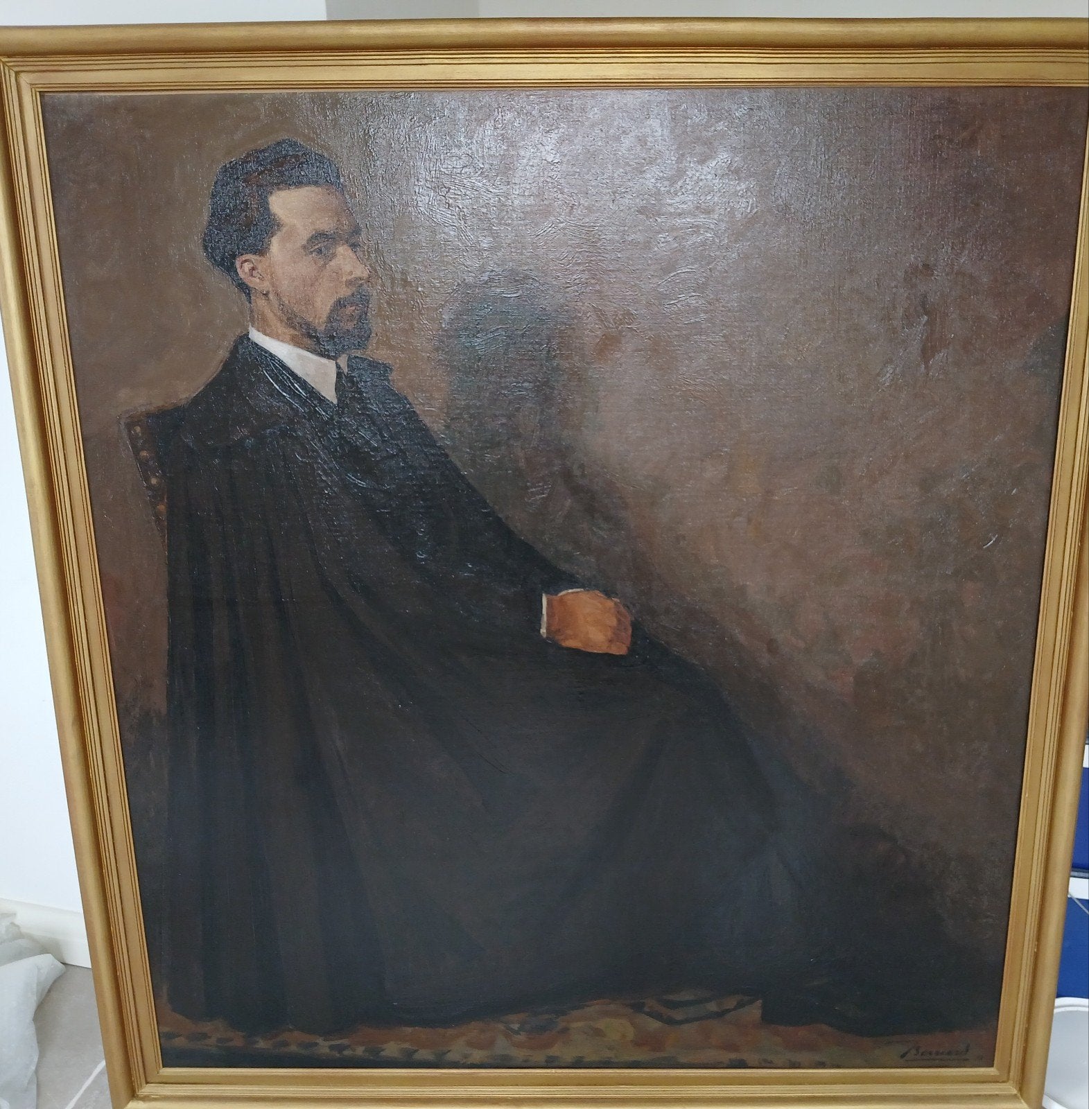 Groot schilderij met kader, Ophalen, Bijzondere lijst, Doek, Portret of Personen