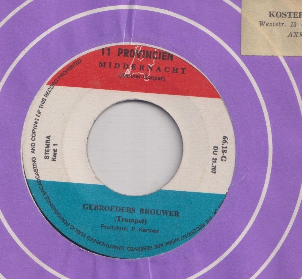 Gebroeders Brouwer – Rosita / Middernacht - Single, Enlèvement ou Envoi, Utilisé, 7 inch, En néerlandais