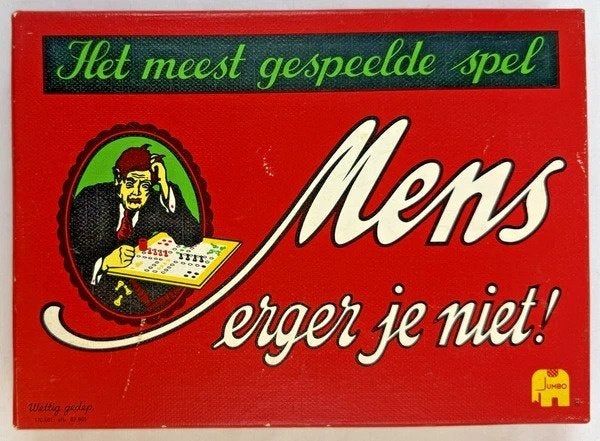 Mens Erger Je Niet Bordspel compleet Gezelschapsspel Vintage, Een of twee spelers, Verzenden, Zo goed als nieuw