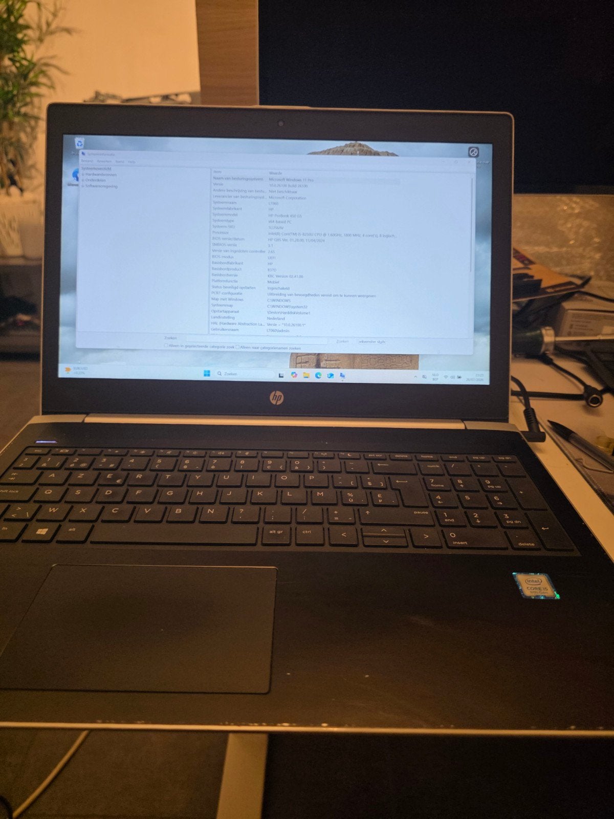 HP ProBook 450 G5: i5 8250U, 8GB DDR4, 256GB SSD, W11 Pro, Ophalen of Verzenden, SSD