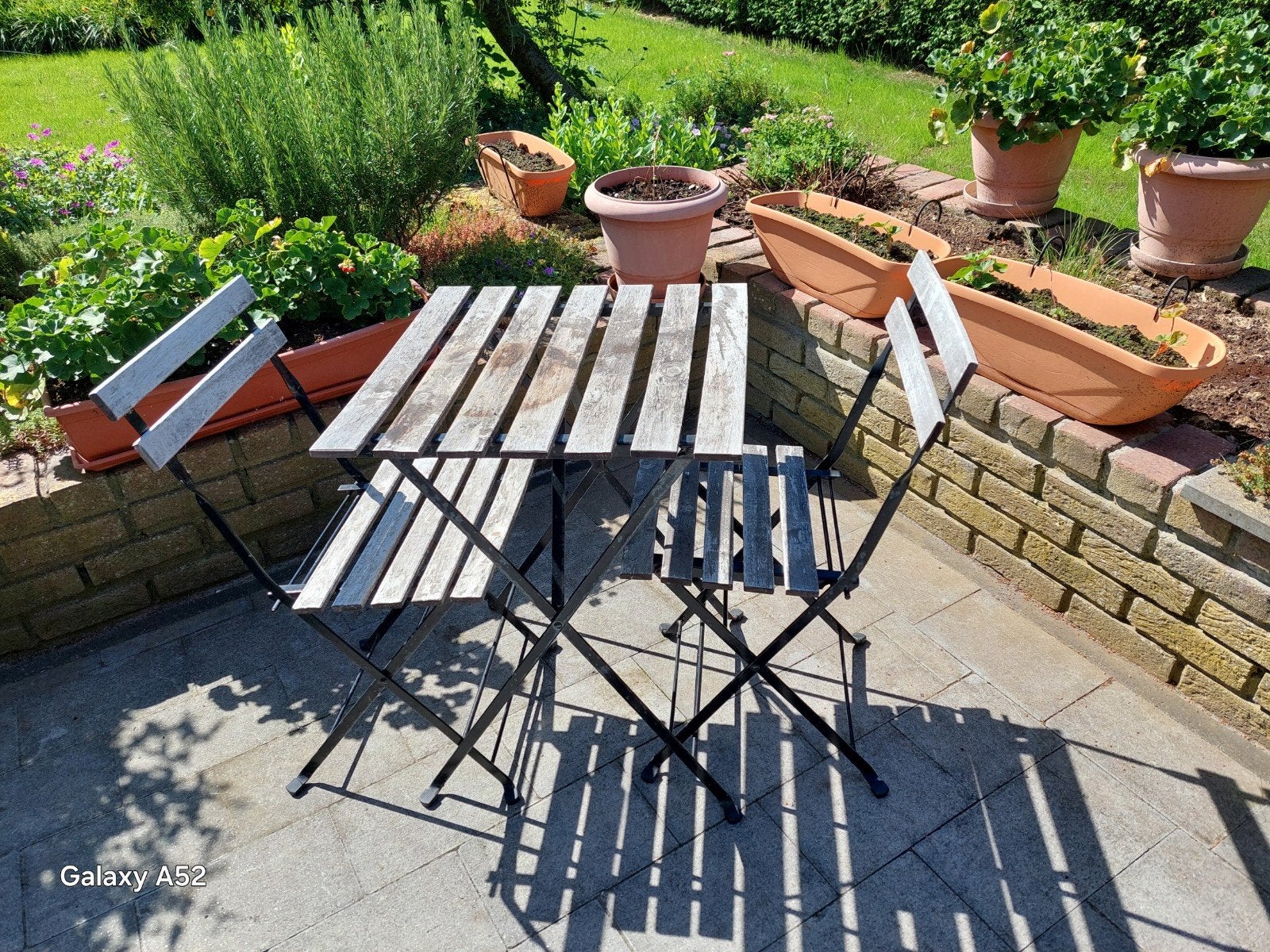 Table de jardin Ikea Tarno avec 2 chaises, Jardin & Terrasse, Tables de jardin, Utilisé, Carré, Métal, Enlèvement