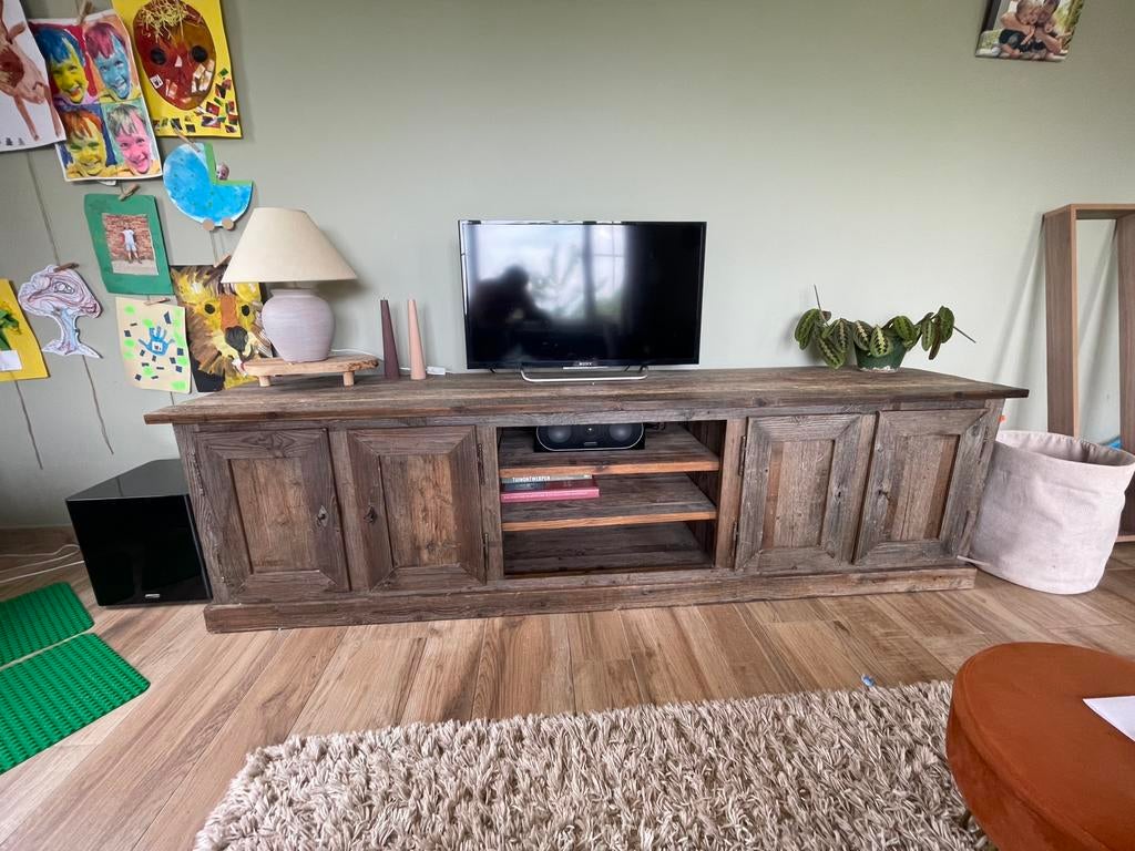Oud grenen tv meubel, Huis en Inrichting, Ophalen, 50 tot 100 cm, Zo goed als nieuw, Minder dan 100 cm
