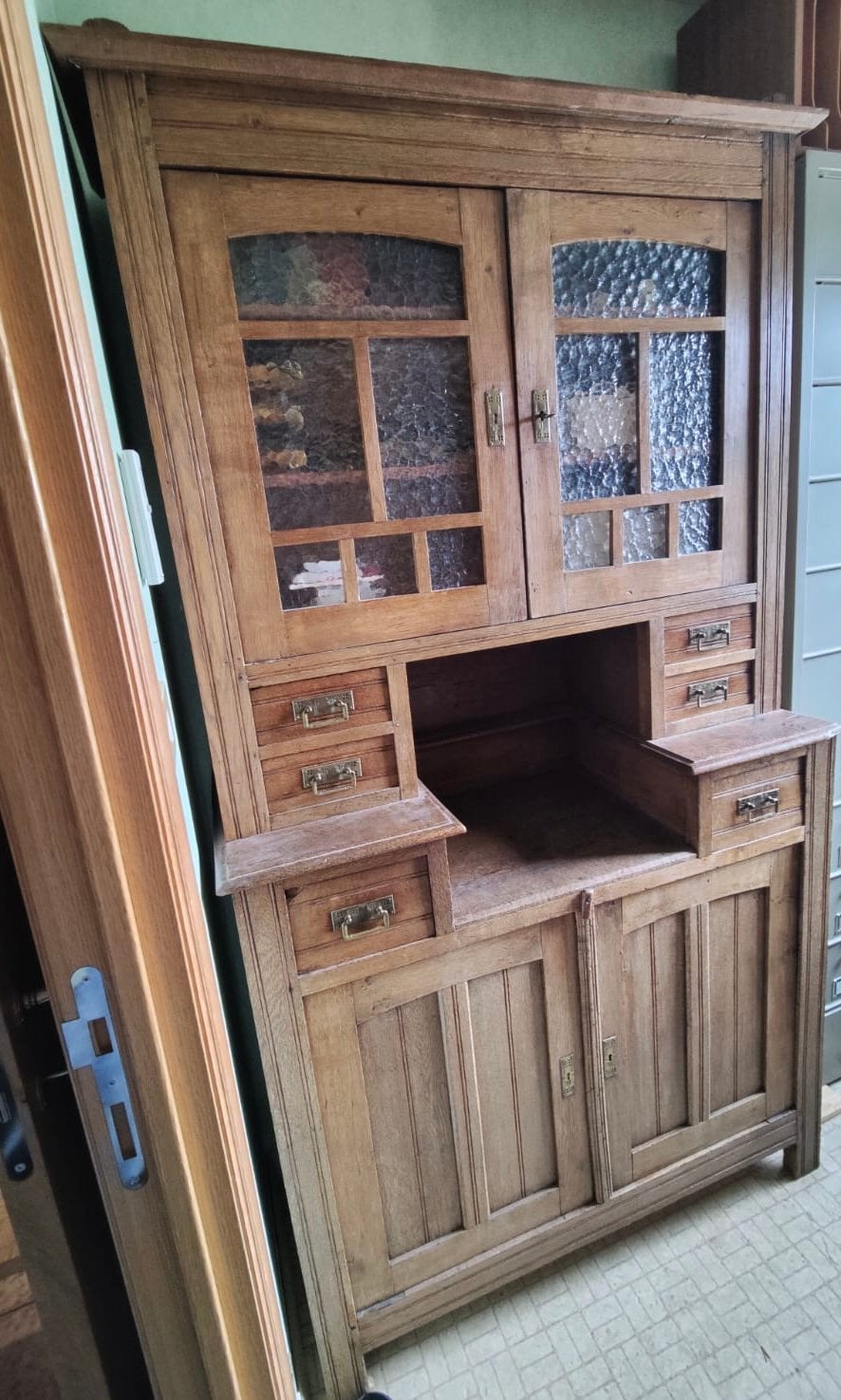 Buffet 2 corps, Maison & Meubles, Armoires | Buffets, Avec tiroir(s), 100 à 150 cm, Enlèvement, Utilisé
