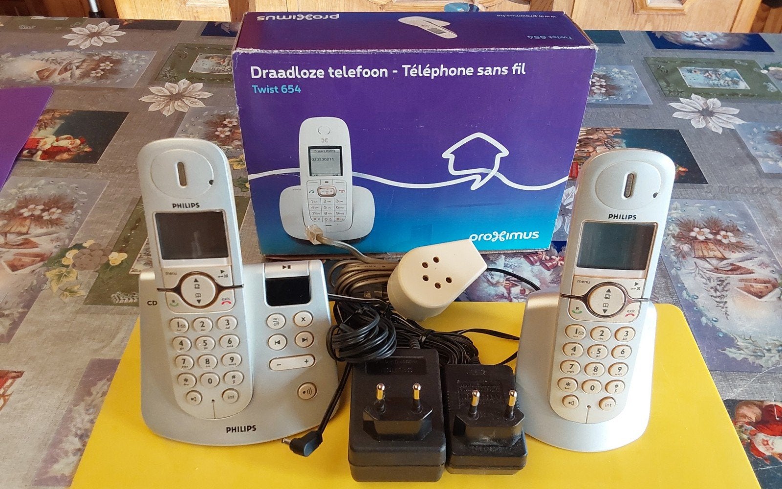 Téléphone Philips, Telecommunicatie, Ophalen of Verzenden, Gebruikt, 2 handsets