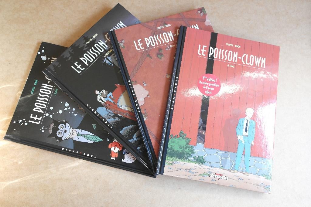 Bd LE POISSON-CLOWN tomes 1 à 4 (EO ttbe) de CHAUVEL, Livres, BD, Comme neuf, Série complète ou Série, Enlèvement ou Envoi