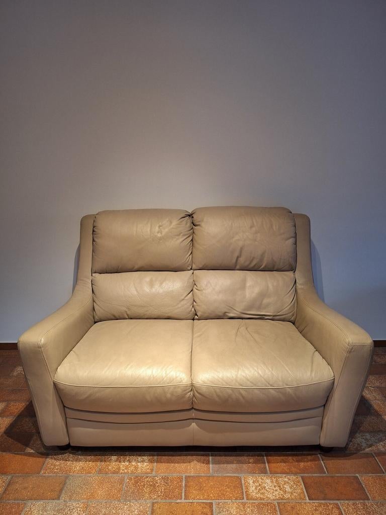 Fauteuil Château d’Ax en cuir 2 places, Utilisé, Cuir