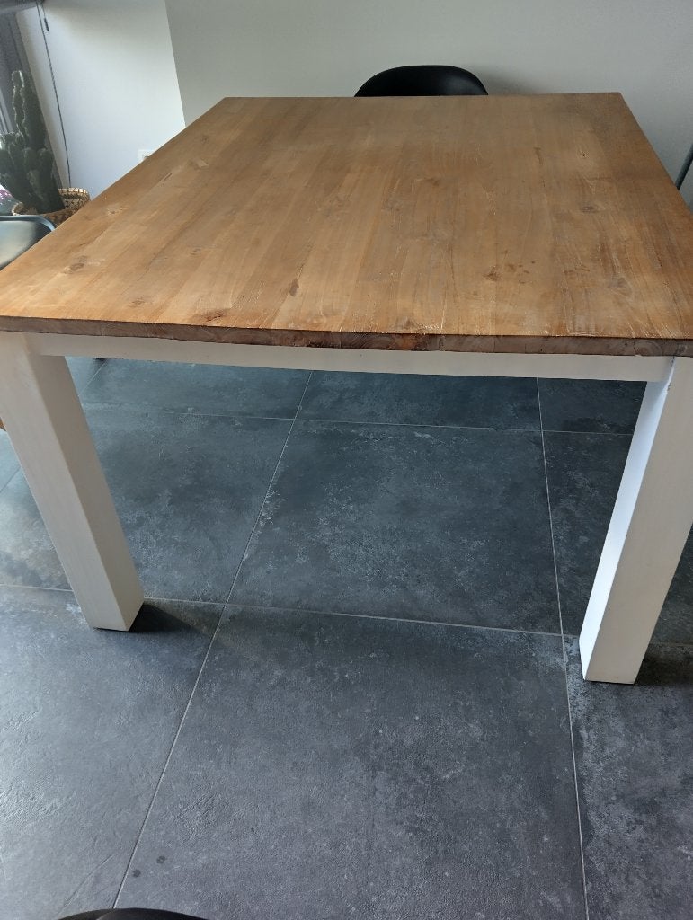 Teak tafel, Ophalen, Gebruikt, Teakhout, Vijf personen of meer