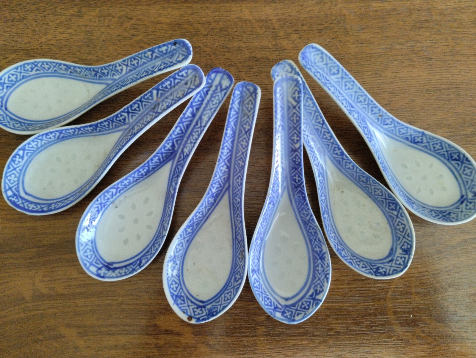 Chinees wit blauw soeplepel, Antiek en Kunst, Verzenden