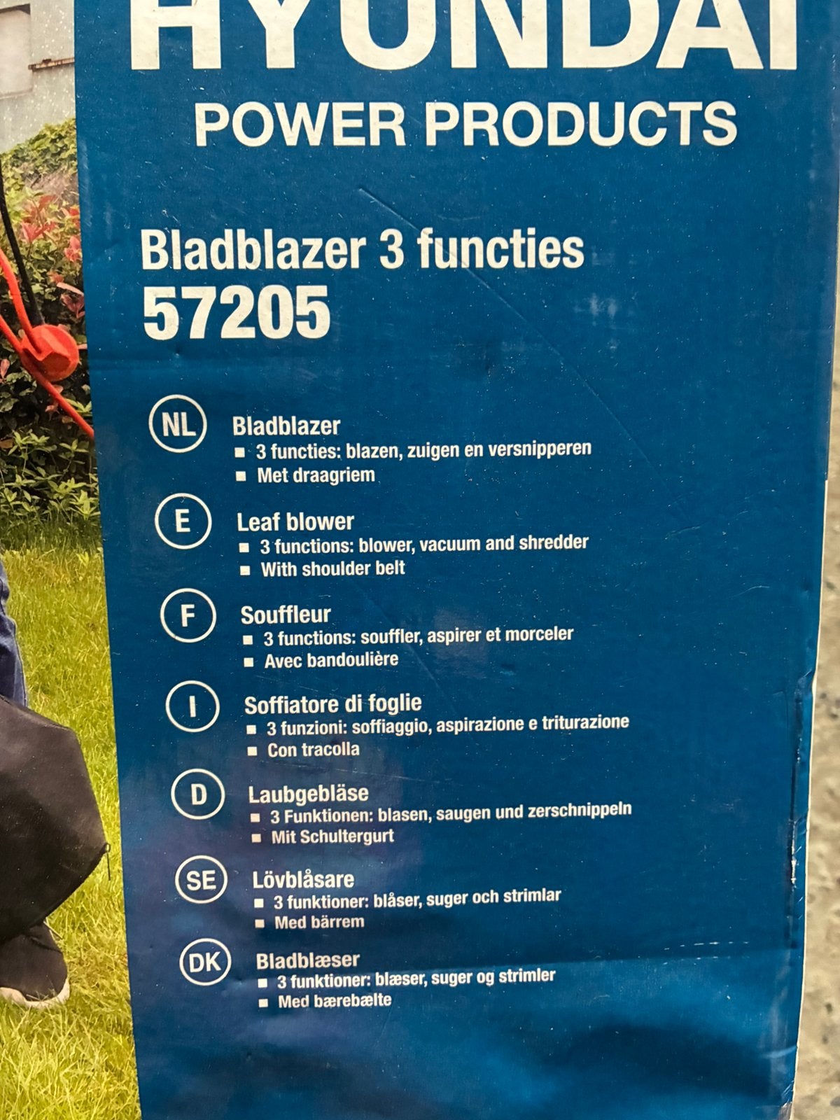 Hyunday, Tuin en Terras, Bladblazers, Ophalen, Met opvangzak, Handgedragen, Nieuw