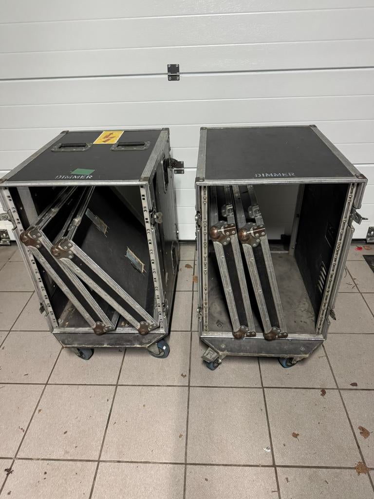 19” Flightcases 15 unit rack tunnel cases, Enlèvement, Comme neuf