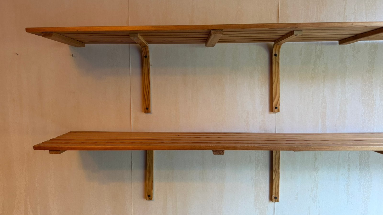 Étagère murale/étagère en bois (2x), Maison & Meubles, Enlèvement, Utilisé