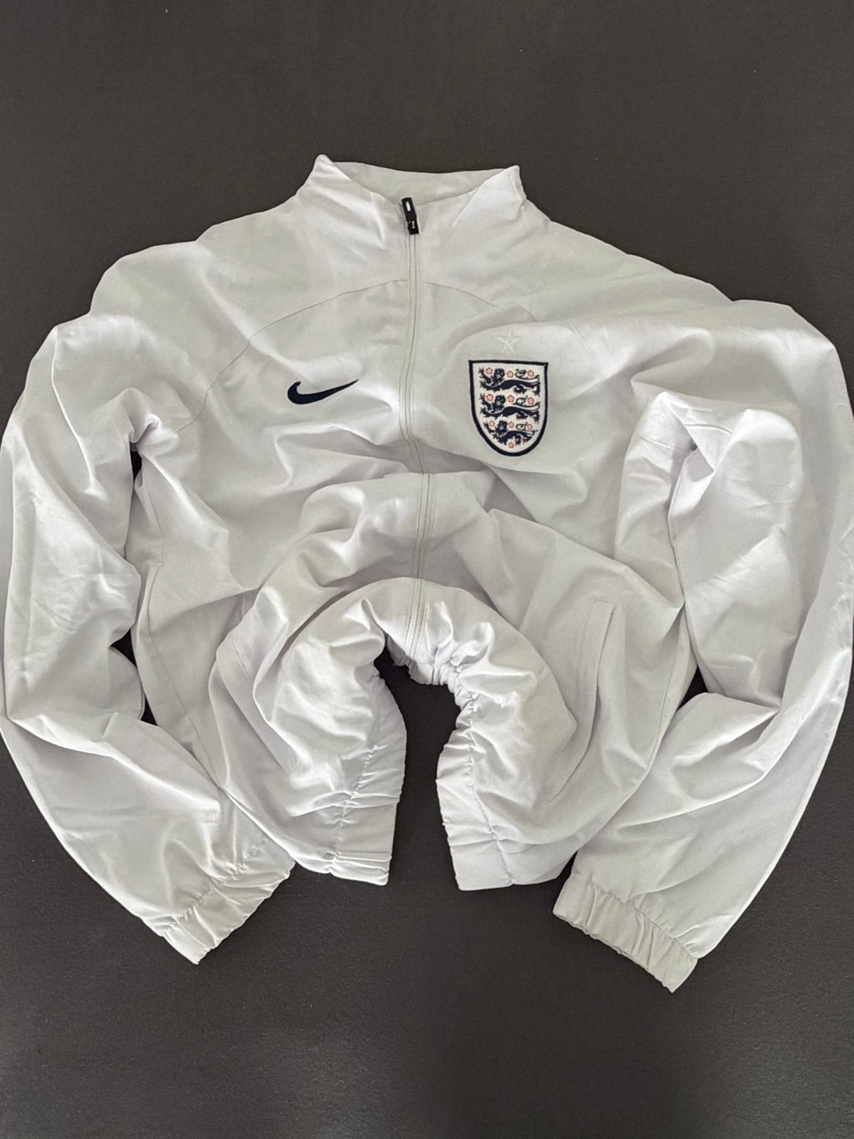 Inglaterre M sportjack, Kleding | Heren, Wit, Zo goed als nieuw, Algemeen, Verzenden