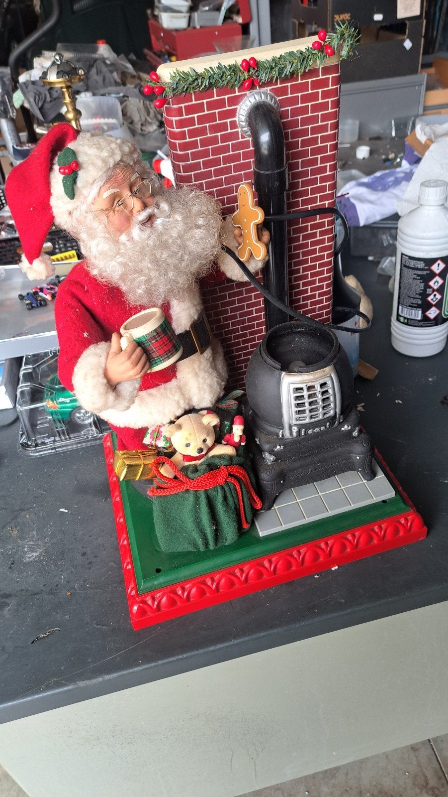 retro bewegende  kerstman, Ophalen of Verzenden