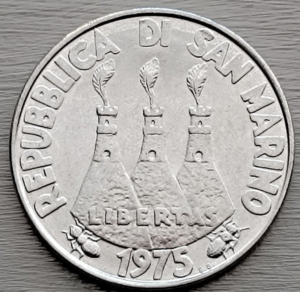 munt San Marino 100 lire 1975, Postzegels en Munten, Ophalen of Verzenden