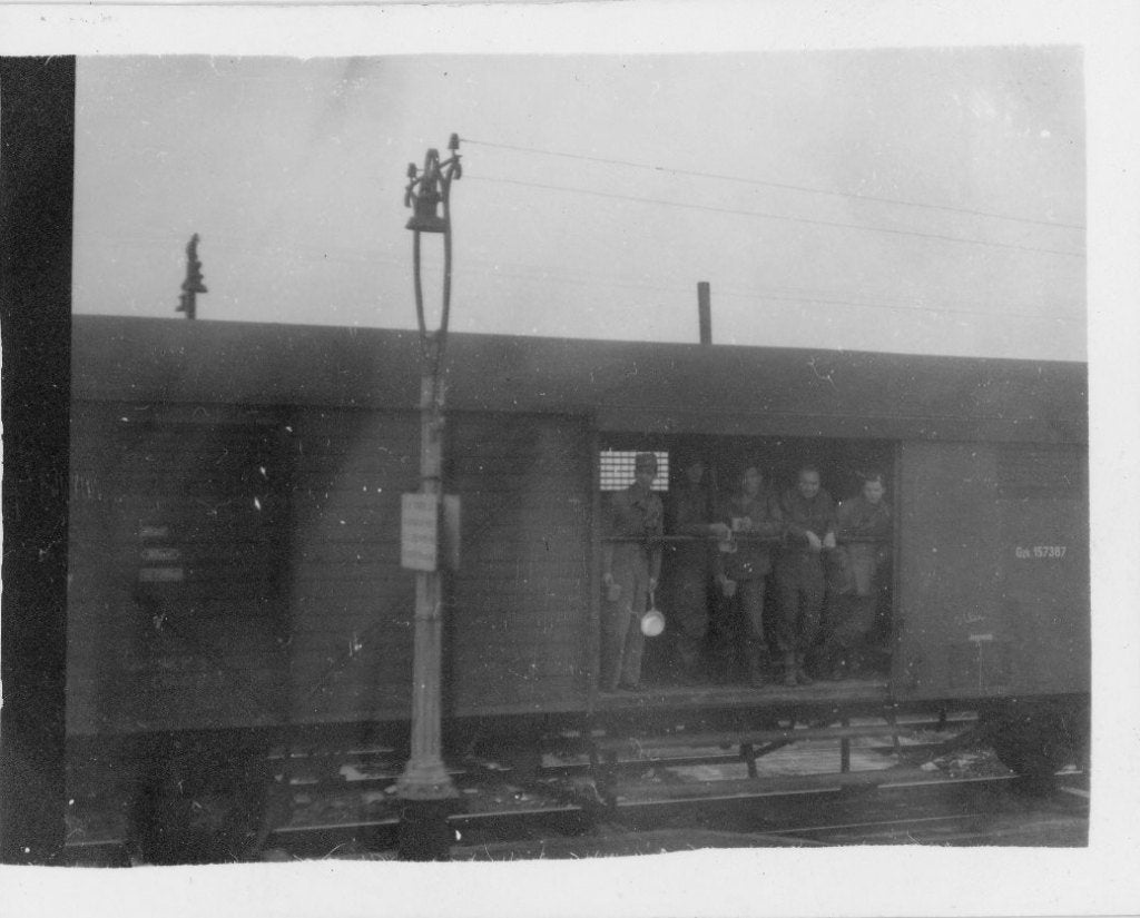 photo orig. - GI USAAF en train en France - SGM, Collections, Envoi, Armée de terre, Photo ou Poster