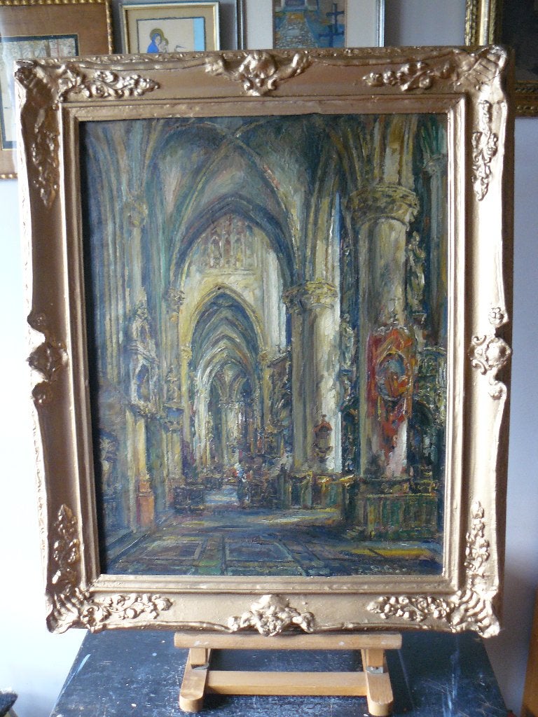FRANS ROS  1883-1968  Lier, Antiek en Kunst, Kunst | Schilderijen | Klassiek, Ophalen, Doek, Olieverf, Overige onderwerpen