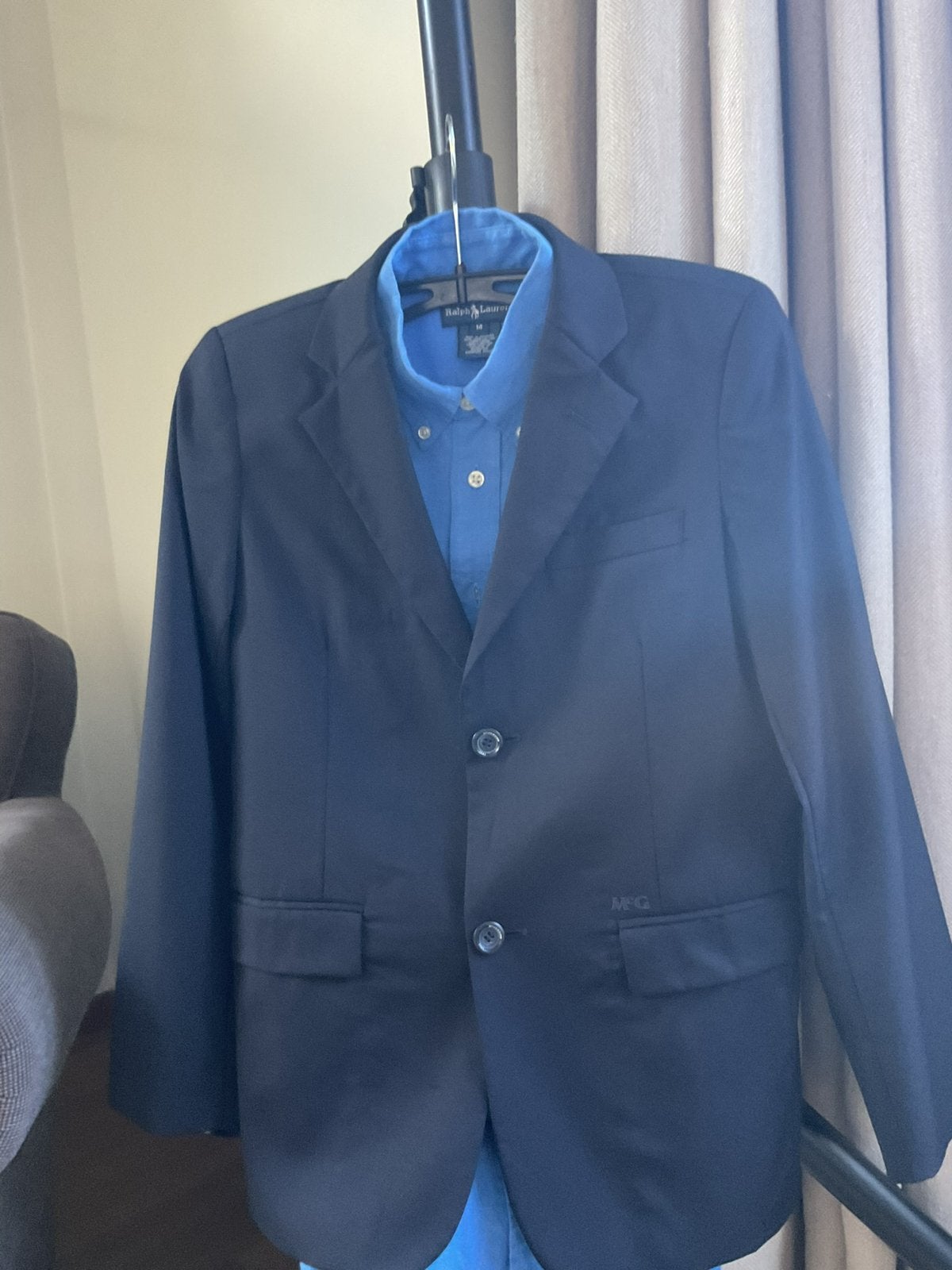 Kostuum vest en hemd ralph lauren, Ophalen, Zo goed als nieuw, Blauw