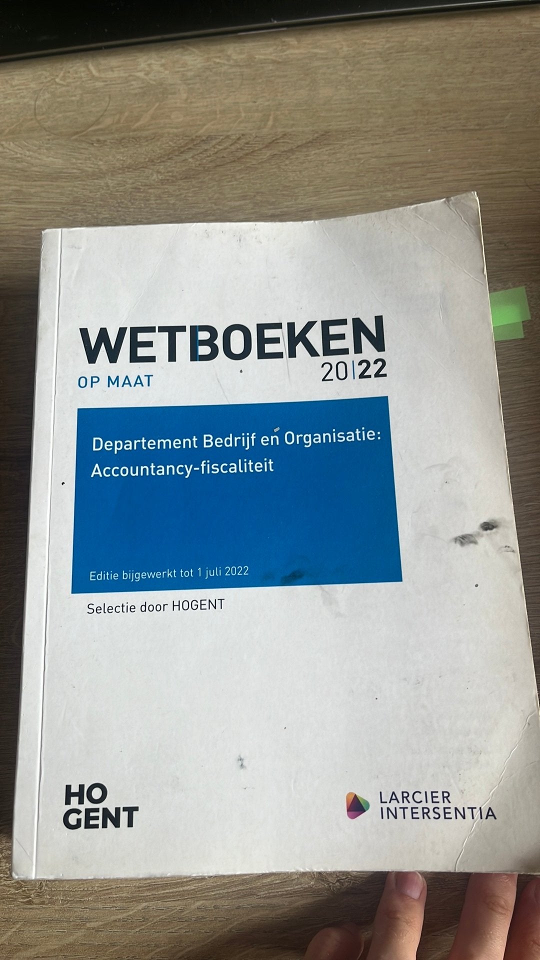 Wetboek Accountancy-Fiscaliteit - HOGENT 2022, Boeken, Ophalen, Veerle Peeters