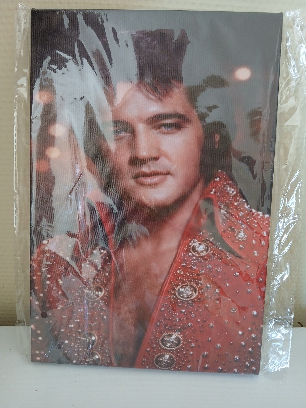 Elvis Presley 20 op 30 cm kader canvas, Ophalen of Verzenden