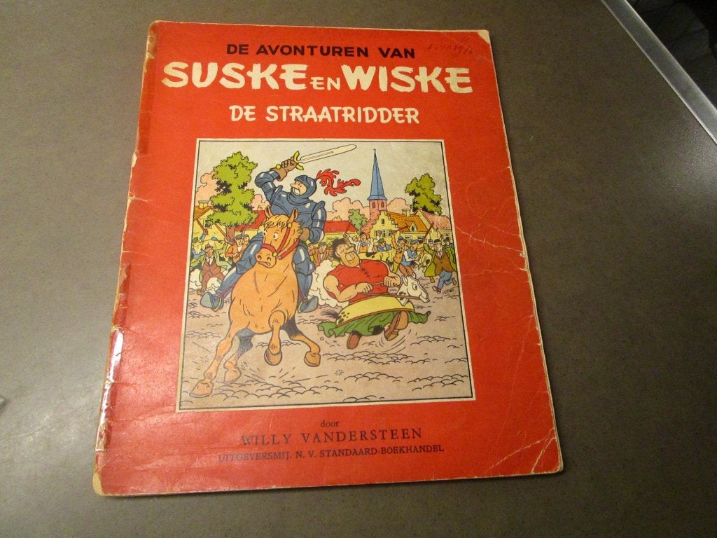 Suske en Wiske - De straatridder - 1e druk - 1956, Boeken, Gelezen, Willy Vandersteen, Eén stripboek, Ophalen of Verzenden