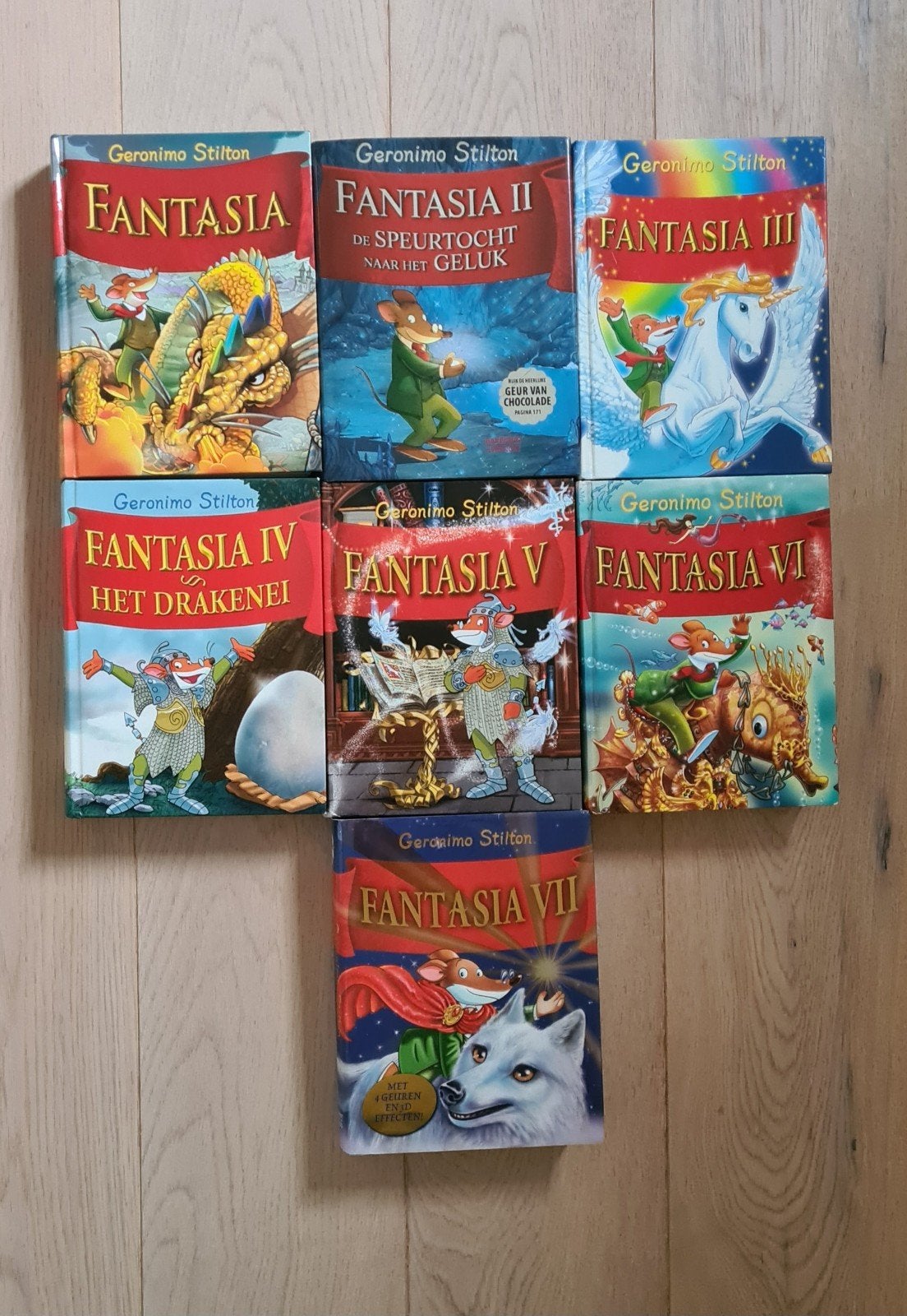 boeken Fantasia reeks Geronimo Stilton van 1 tot en met 7, Boeken, Ophalen of Verzenden, Zo goed als nieuw, Geronimo Stilton