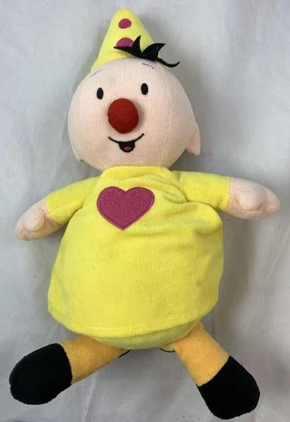 Studio 100 Bumba Pluche Clown Knuffel Geel 35cm, Overige merken, Overige typen, Zo goed als nieuw, Middelgroot (20 tot 80 cm)