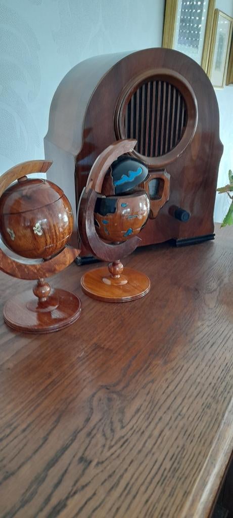 Vintage houten tabak wereldbolletjes, Antiek en Kunst, Curiosa en Brocante, Ophalen