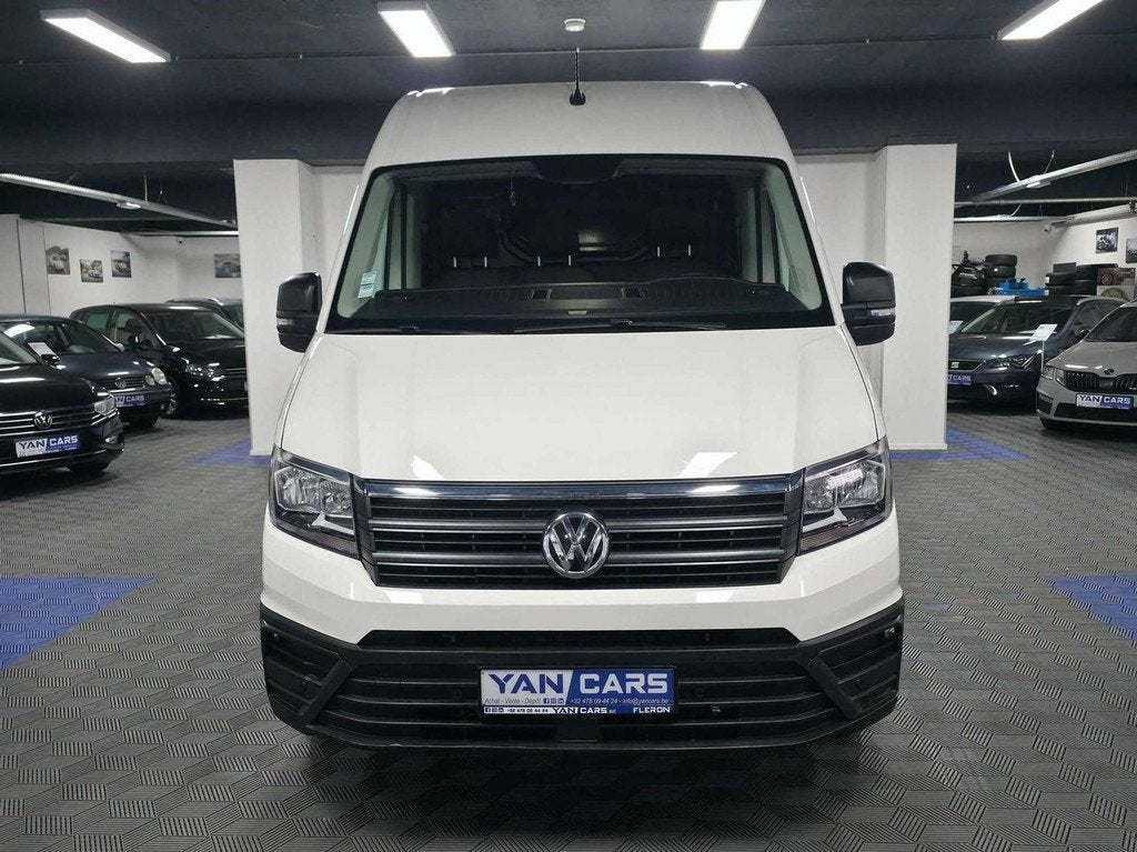 Volkswagen Crafter L3H3 • BOITE AUTO • CUIR • CARPLAY, Auto's, Gebruikt, 4 cilinders, Volkswagen, Wit