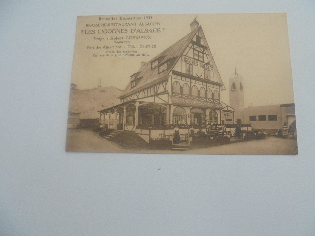 brussel expo 1935-brasserie "les gigognes d'alsace", Envoi, 1920 à 1940, Affranchie, Bruxelles (Capitale)