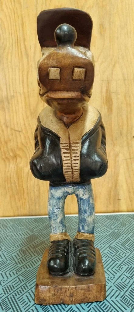 Houten beeld Goofie, Antiek en Kunst, Kunst | Beelden en Houtsnijwerken, Ophalen of Verzenden, Hout, Beeld, Overige onderwerpen