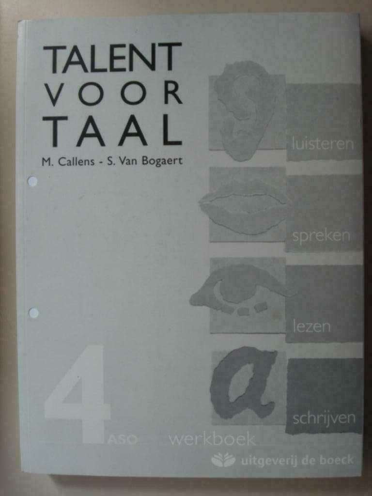 14. Talent voor Taal 4 ASO Werkboek Staelens Descheemaeker 2, M. Callens S. Van Bogaert, ASO, Verzenden, Zo goed als nieuw