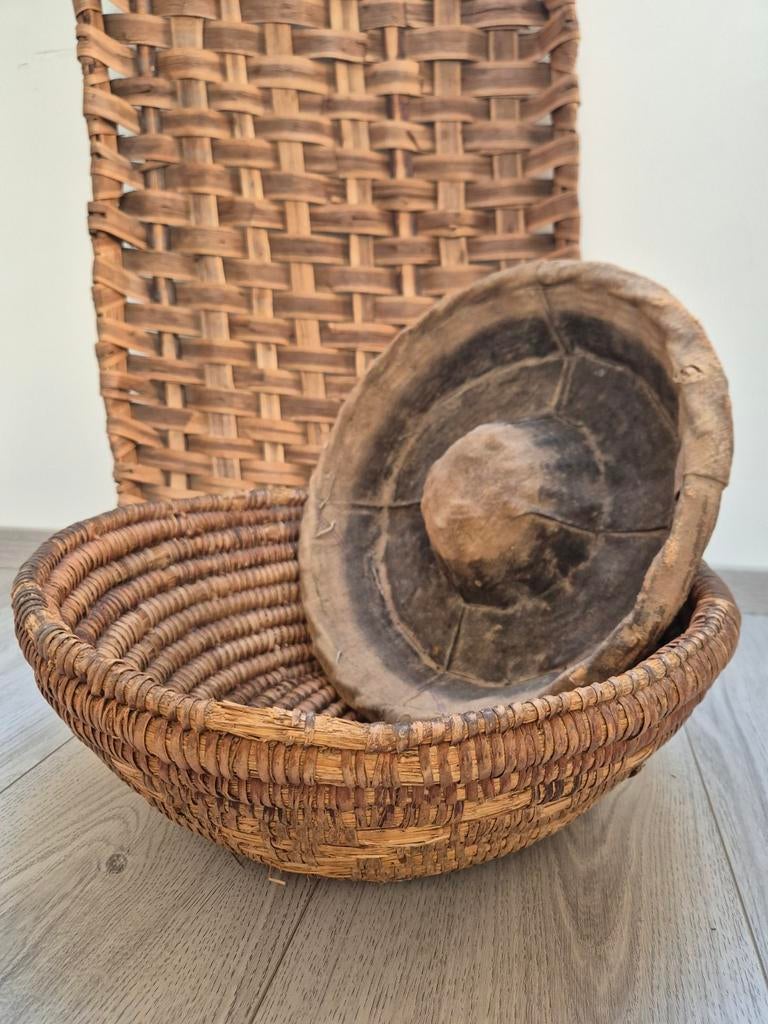 Set Antieke Bakkersmanden "Bannetons" France 48 & 40cm, Antiek en Kunst, Ophalen of Verzenden
