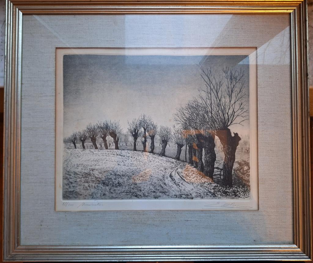 Emiel de cooman 1952, Antiek en Kunst, Kunst | Etsen en Gravures, Ophalen