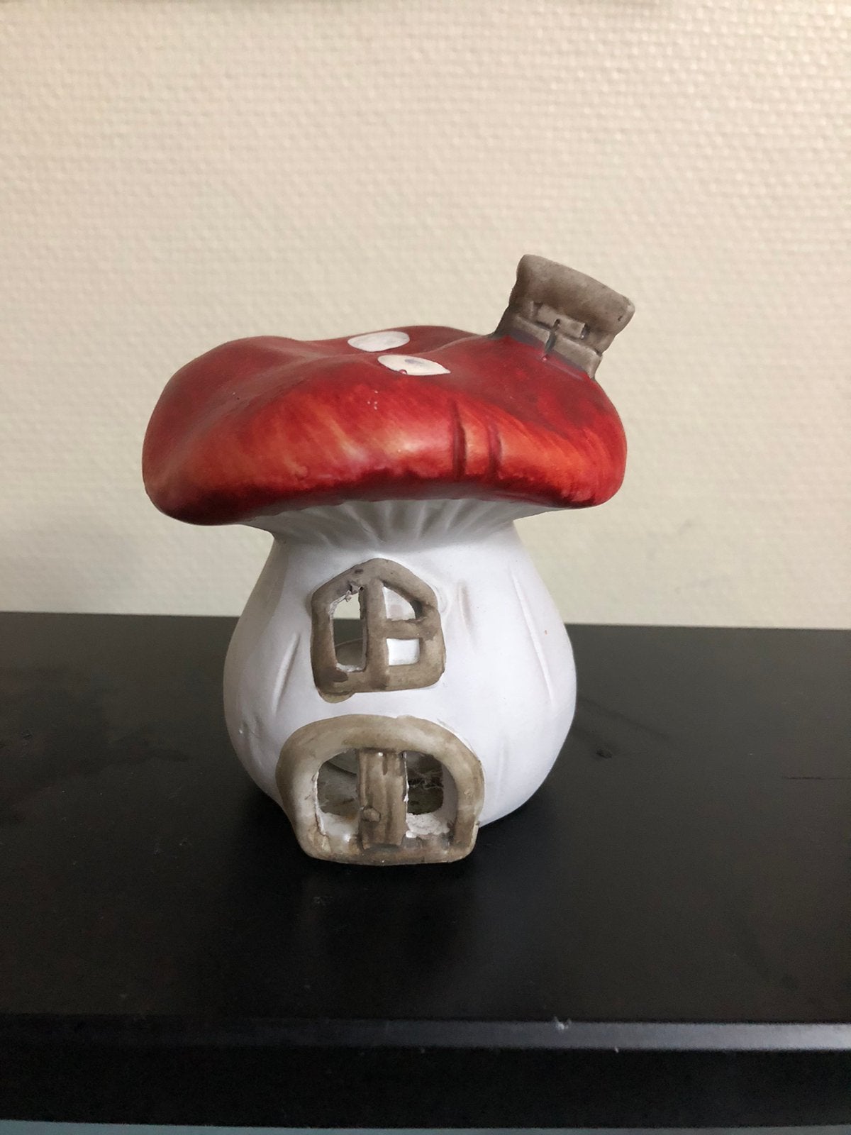 Bougeoir en forme de maison champignon, Ophalen of Verzenden, Gebruikt, Kaars