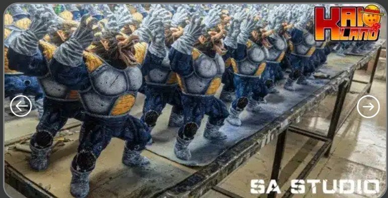 Vegeta Giant Ape SA Studio, Enlèvement
